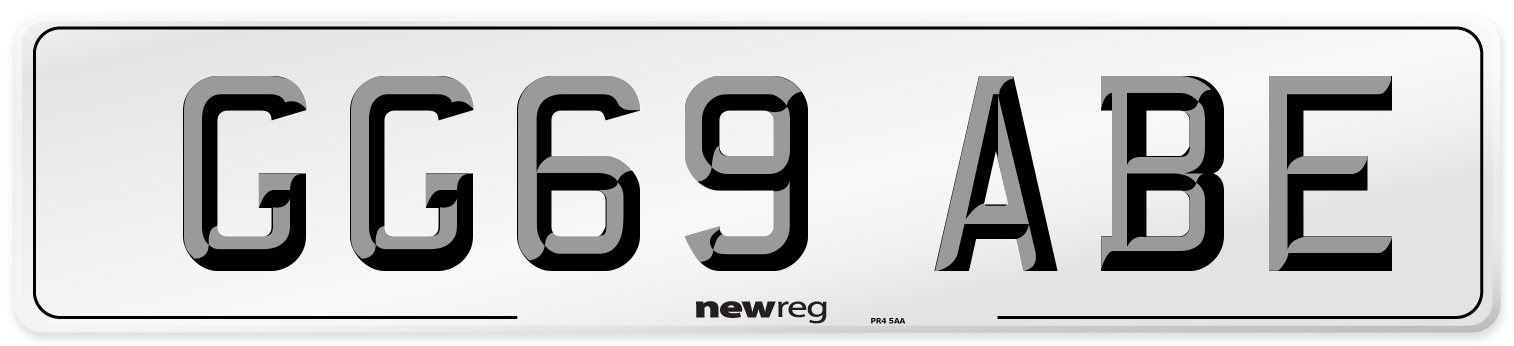 GG69 ABE Number Plate from New Reg